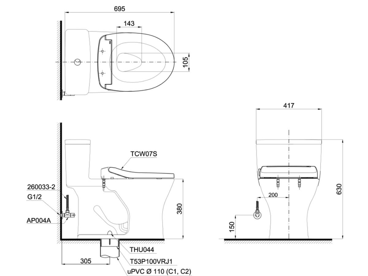 ban-ve-ky-thuat-bon-cau-toto-ms855de2 ban-ve-ky-thuat-bon-cau-toto-ms855de2